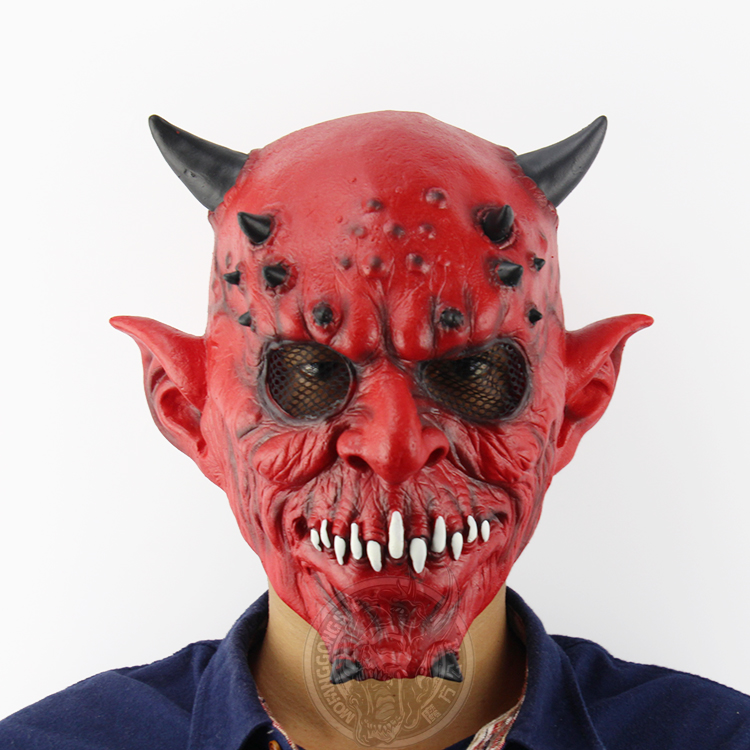 Hell terror Horns Yasha Imp Halloween Christmas Dance prop Funny terror Ghost Masksin the Play mode/Anime/Periphery/cos/Board games , Meet/Magic Supplies , Gathering tools/Decoration , Mask category - from Buy2taobao.com to provide professional Taobao agent buy service