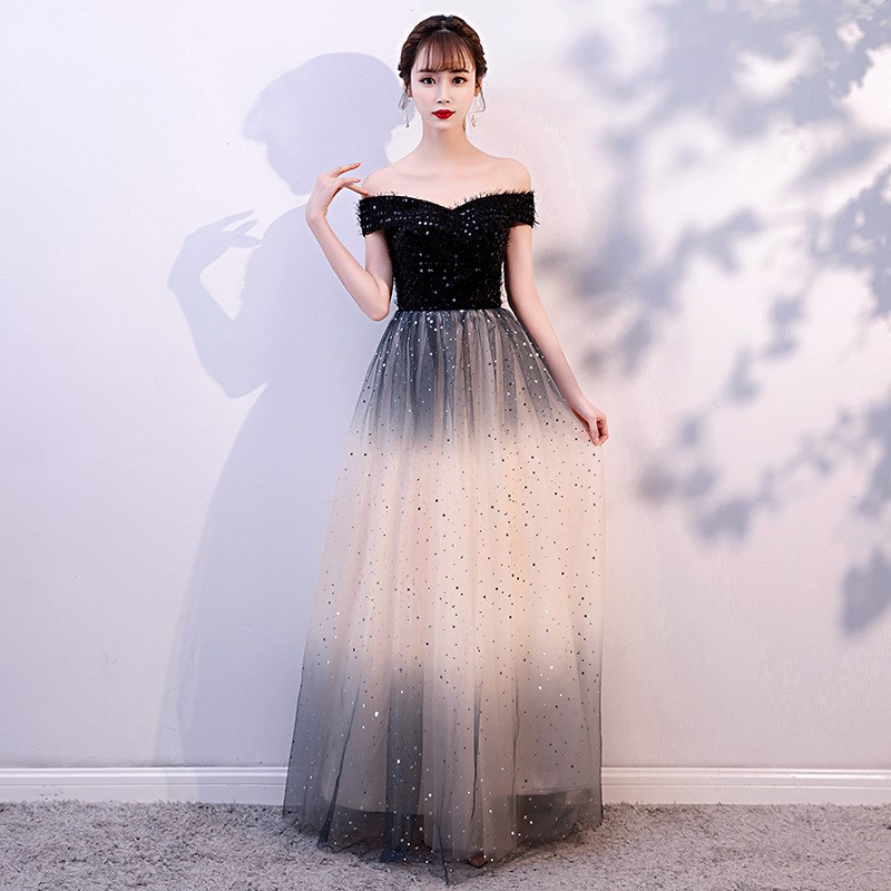 新款晚礼服女气场女王春夏名媛正式场合时尚长裙宴会长款亮片纱裙在类目 女装/女士精品, 婚纱/旗袍/礼服, 婚纱中 - 来自Buy2taobao.com提供专业的淘宝代购服务