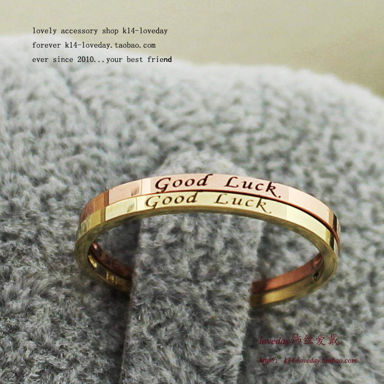 WH時尚韓國純14k金戒指 簡潔細圈光面刻googluck好運k金戒指環女在類目 珠寶/鑽石/翡翠/黃金, K金首飾, 手飾中 - 來自Buy2taobao.com提供專業的淘寶代購服務