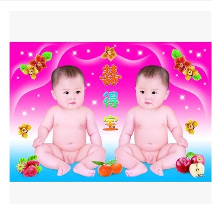 婚房可爱宝宝墙画宝宝海报孕妇新款胎教婴儿照片挂画龙凤胎宝宝在类目 玩具/童车/益智/积木/模型, 早教/智能玩具, 宝宝海报/胎教海报中 - 来自Buy2taobao.com提供专业的淘宝代购服务