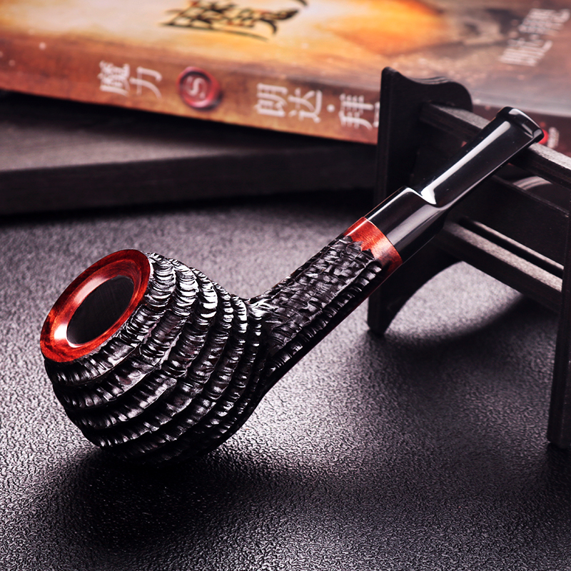 FULUSHOU进口石楠木手工雕刻烟斗石楠木根烟丝斗旱烟袋烟具送配件|msdalam kategori ZIPPO/Swiss Army Knife/cermin mata, penulis, paip - dari Buy2taobao.com untuk memberikan perkhidmatan ejen Taobao profesional membeli