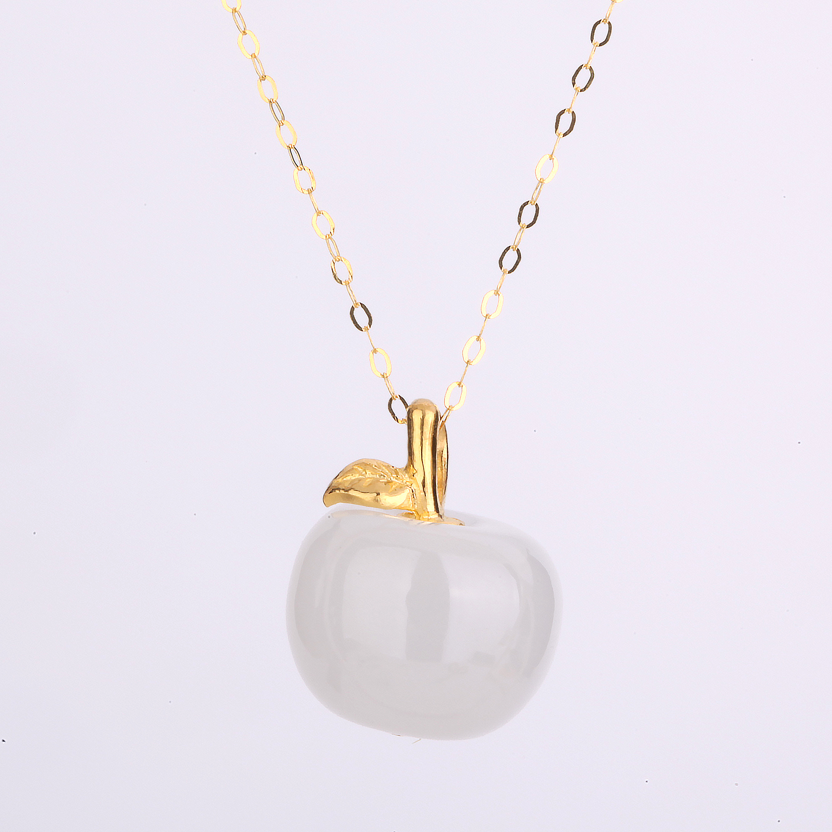 Small apple Hetian jade necklace JFY3C3B1A-01in the Jewelry/Diamond/Jade/Gold , Natural pearls (New) , Choker category - from Buy2taobao.com to provide professional Taobao agent buy service