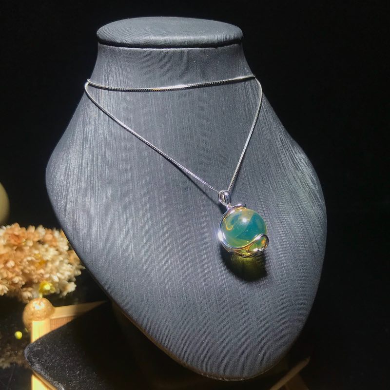 Blue Amber Pendant Transfer bead Necklace Pendants JX1C-05in the Jewelry/Diamond/Jade/Gold , Natural amber (New) , Choker category - from Buy2taobao.com to provide professional Taobao agent buy service