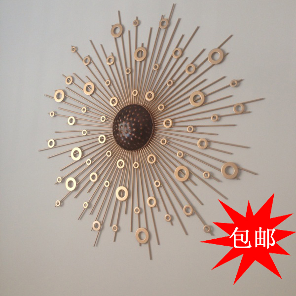 欧式铁艺太阳壁饰壁挂意立体家居墙饰挂件客厅玄关背景墙上装饰品|ruв категории Домашний быт, роспись - от Buy2taobao.com для оказания профессиональной услуги покупки агента Taobao