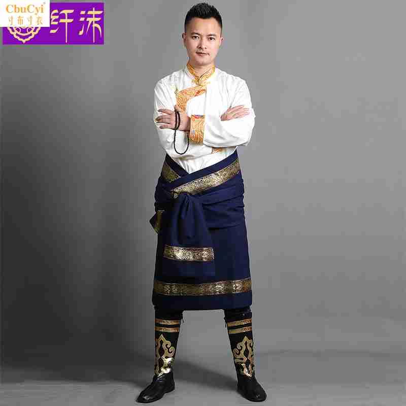 新款藏袍男 西藏民族服装花边藏服藏族服装织锦缎藏装男款藏衣在类目 女装/女士精品, 唐装/民族服装/舞台服装, 民族服装/舞台装中 - 来自Buy2taobao.com提供专业的淘宝代购服务