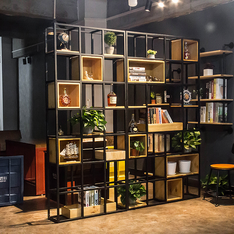 美式工业风铁艺落地置物架屏风隔断客厅办公室玄关书架花架展示架|msdalam kategori perabot kediaman, rak, rak/rak - dari Buy2taobao.com untuk memberikan perkhidmatan ejen Taobao profesional membeli