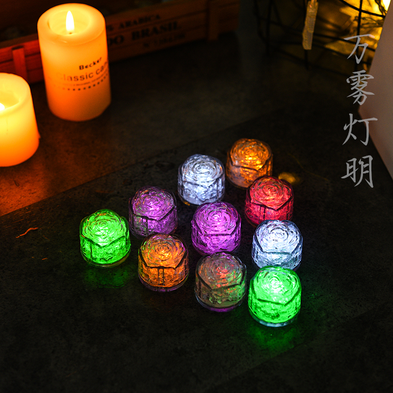 led发光冰块灯电子玫瑰花型创意装饰防水遇水亮闪灯纽扣刺身小灯在类目 节庆用品/礼品, 装饰灯中 - 来自Buy2taobao.com提供专业的淘宝代购服务