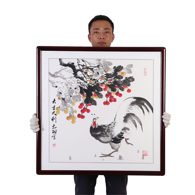 Painting Chendayu Good luck Painting flowers and birds Hand drawn Authentic Painting and Calligraphy works Doufang Mountingin the Home accessories , Decorative painting , Traditional Chinese painting category - from Buy2taobao.com to provide professional Taobao agent buy service