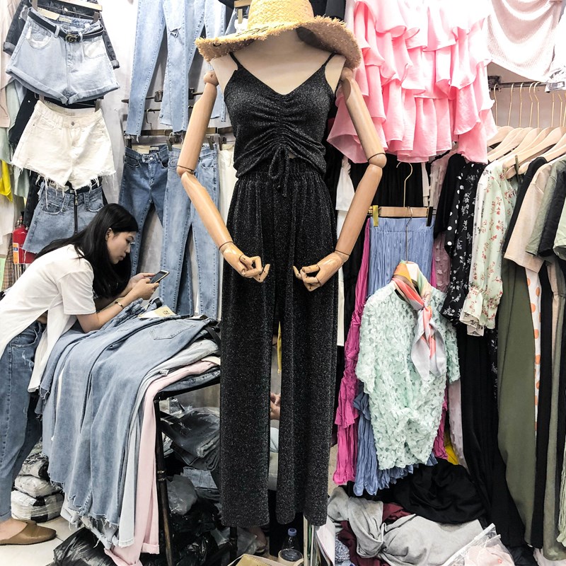2019夏装新款韩版休闲V领性感吊带上衣高腰直筒裤时尚两件套装女|msdalam kategori Aksesori Digital 3C, pasaran komponen elektronik, Litar Bersepadu IC/motor, Chip - dari Buy2taobao.com untuk memberikan perkhidmatan ejen Taobao profesional membeli