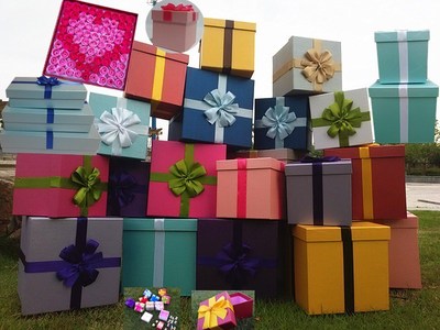 用品大号套装包装盒商场装饰礼盒精致圣诞节礼品盒纸盒子橱窗摆设