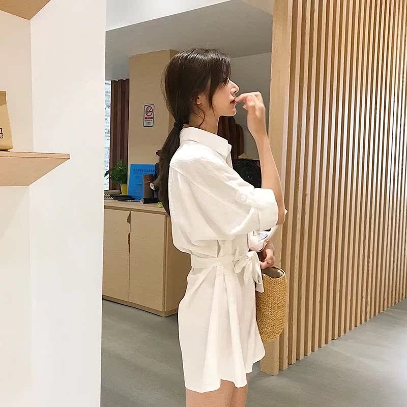 2019 summer new pattern shirt Jumpsuits Korean Edition Easy fashion Thin section Paige Culotte Broad leg shortsin the Women's clothing/Boutique , Pants , Casual pants category - from Buy2taobao.com to provide professional Taobao agent buy service