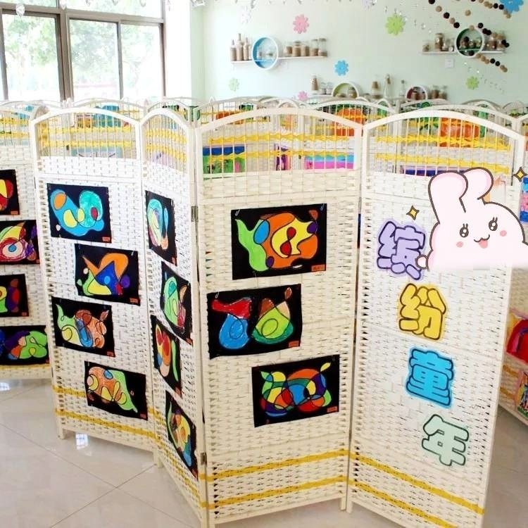 可定區域藤折屏編尺寸隔斷幼兒園欄專用 圍欄兒童裝飾隔牆小屏風在類目 商業/辦公傢俱, 辦公傢俱, 辦公桌, 會議桌中 - 來自Buy2taobao.com提供專業的淘寶代購服務