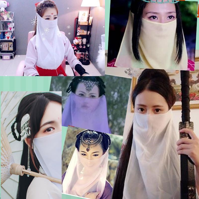 ancient costume Hat Veil fairy Masked Veil Scarf ancient costume Ear hanging Hanfu Antiquity photograph propin the Women's clothing/Boutique , Costume/National costume/Stage costumes , National costume/Costumes category - from Buy2taobao.com to provide professional Taobao agent buy service