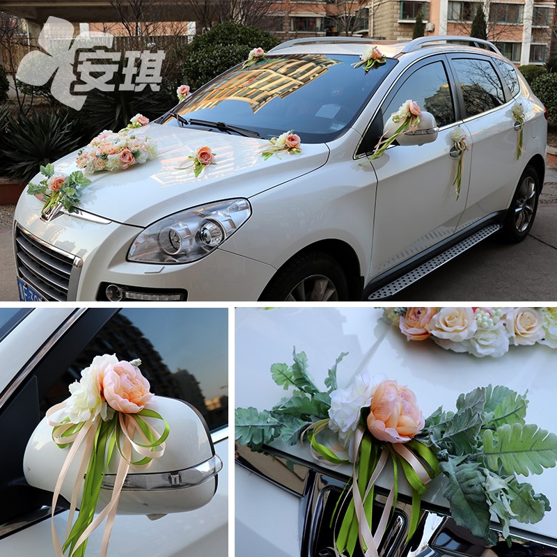 Angel Aesthetic Sen family Wedding car decoration suit marry simulation rose Front flower arrangement Wedding suppliesin the Flower delivery/Flowers simulation/Plants gardening , Wedding flower arrangement , Wedding car with flowers category - from Buy2taobao.com to provide professional Taobao agent buy service