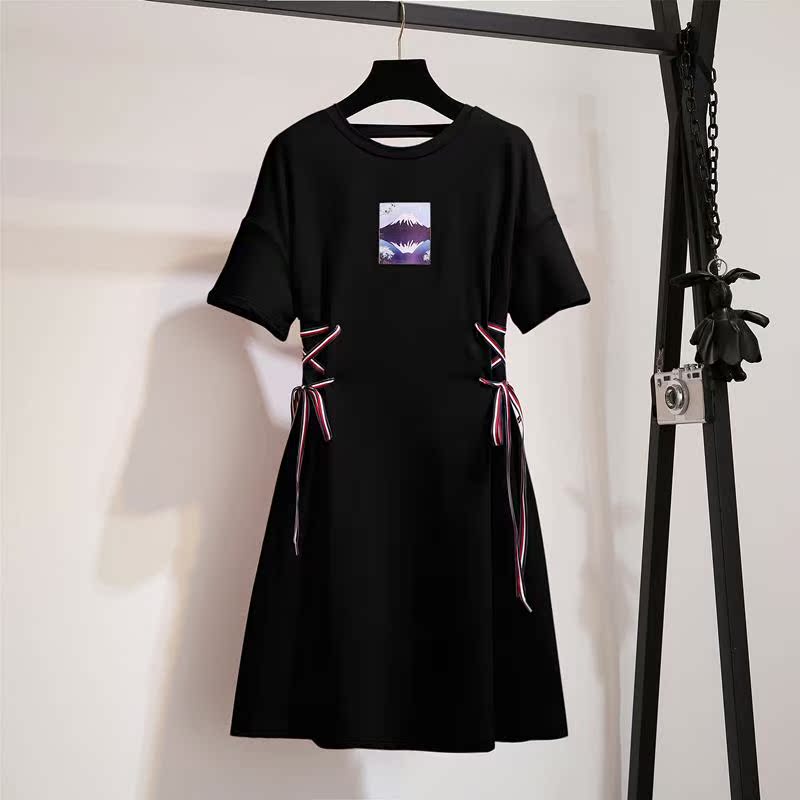 Large size women fat mm new pattern Fat sister Summer wear Fashionable be wealthy Belly By age Waist T-shirt Dressin the Women's clothing/Boutique , Large size women category - from Buy2taobao.com to provide professional Taobao agent buy service