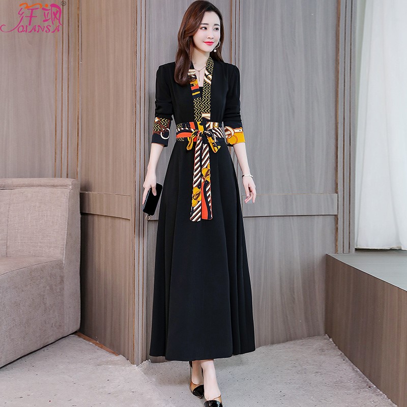 时尚拼接气质连衣裙2019新款女装夏装修身显瘦裙子春秋季a字长裙|ruв категории Цифровые аксессуары, рынок электронных компонентов, электронный элемент, другие компоненты - от Buy2taobao.com для оказания профессиональной услуги покупки агента Taobao