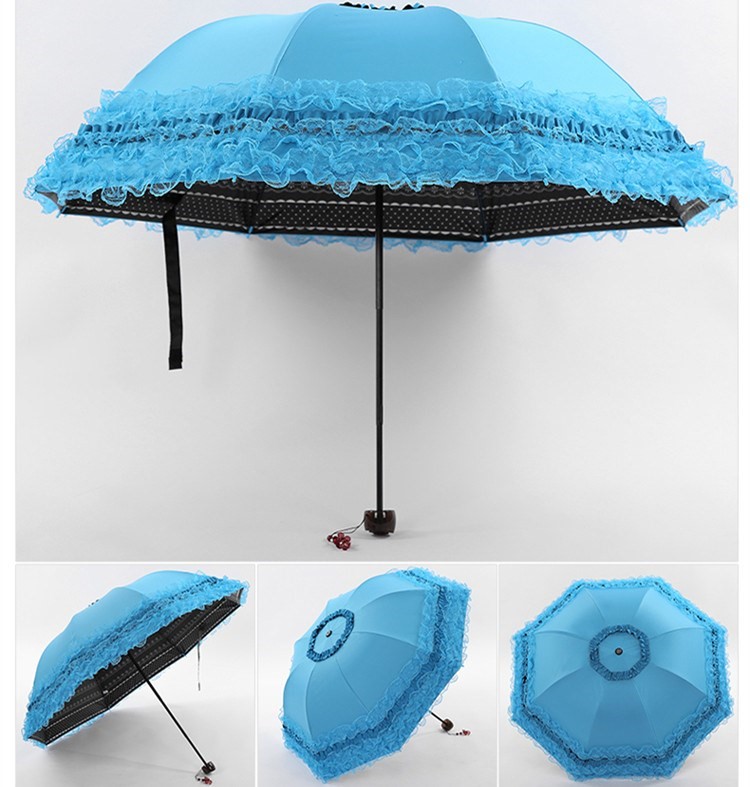 旅行款文艺清新蕾丝花边雨伞女荷叶边温馨晴雨两用超轻折叠太阳伞|ruв категории начало ежедневно, зонтик/дождь/дождь/водостойкость, зонтик - от Buy2taobao.com для оказания профессиональной услуги покупки агента Taobao