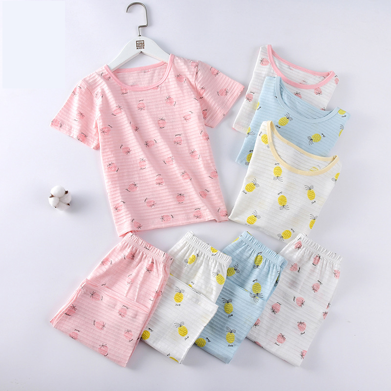 儿童睡衣夏季女孩薄款女童纯棉短袖夏天中大童公主宝宝半袖家居服|ruв категории Детская одежда, детей дома, одежду, домашнего костюм - от Buy2taobao.com для оказания профессиональной услуги покупки агента Taobao