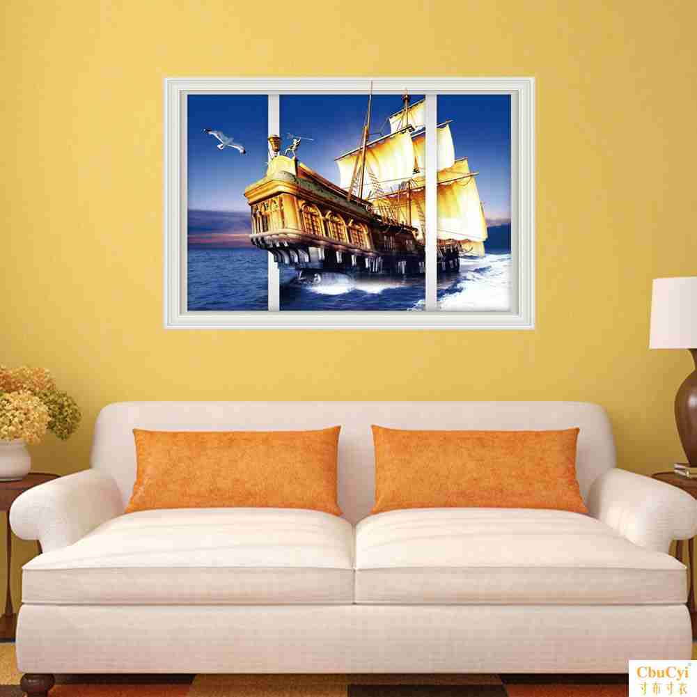 YY1223 Selling new pattern Sailing Sea 3d Wall stickers a living room decorate originality Three-dimensional wall stickersin the 3C Digital Accessories, Digital peripheral , Touch screen gloves category - from Buy2taobao.com to provide professional Taobao agent buy service