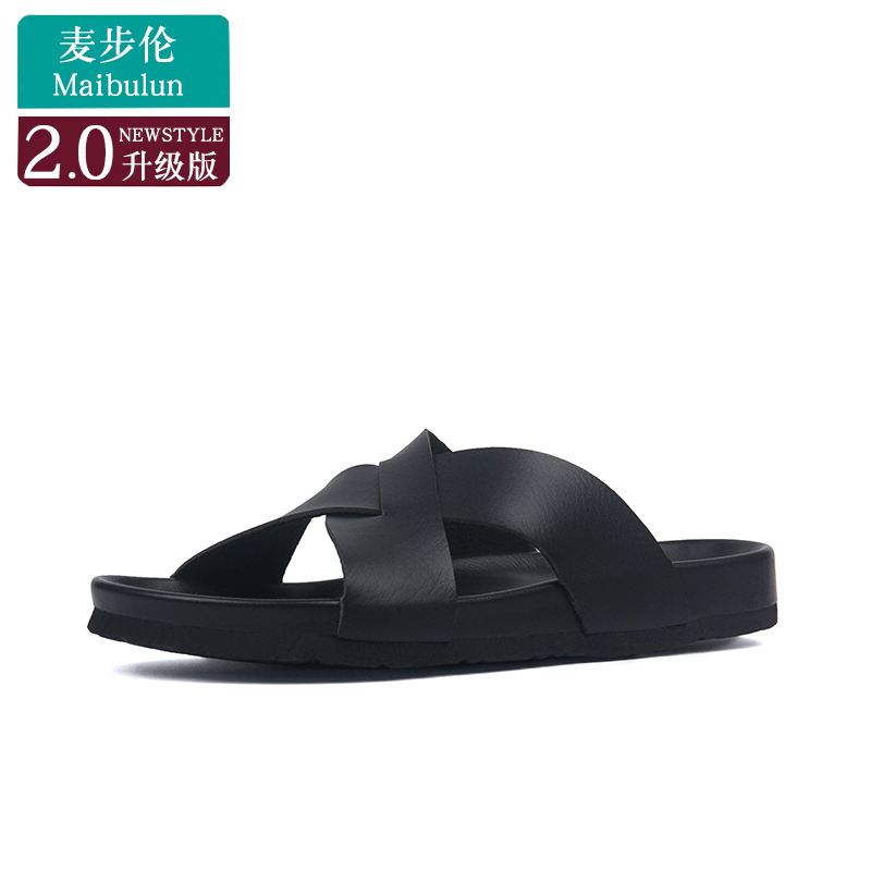Wheat step cork slipper lovers Flat bottom non-slip Sandy beach outdoors Seaside waterproof Student money leisure time ulzzangin the Men's Shoes, Slippers category - from Buy2taobao.com to provide professional Taobao agent buy service