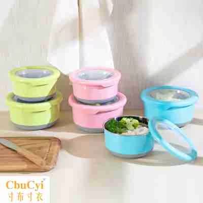 Stainless steel Refrigerator Crisper storage box circular Fresh keeping Portable Lunch box Anti scald A bowl of instant noodles fruit householdin the Tableware , Fresh container/Fresh Containers , Crisper category - from Buy2taobao.com to provide professional Taobao agent buy service