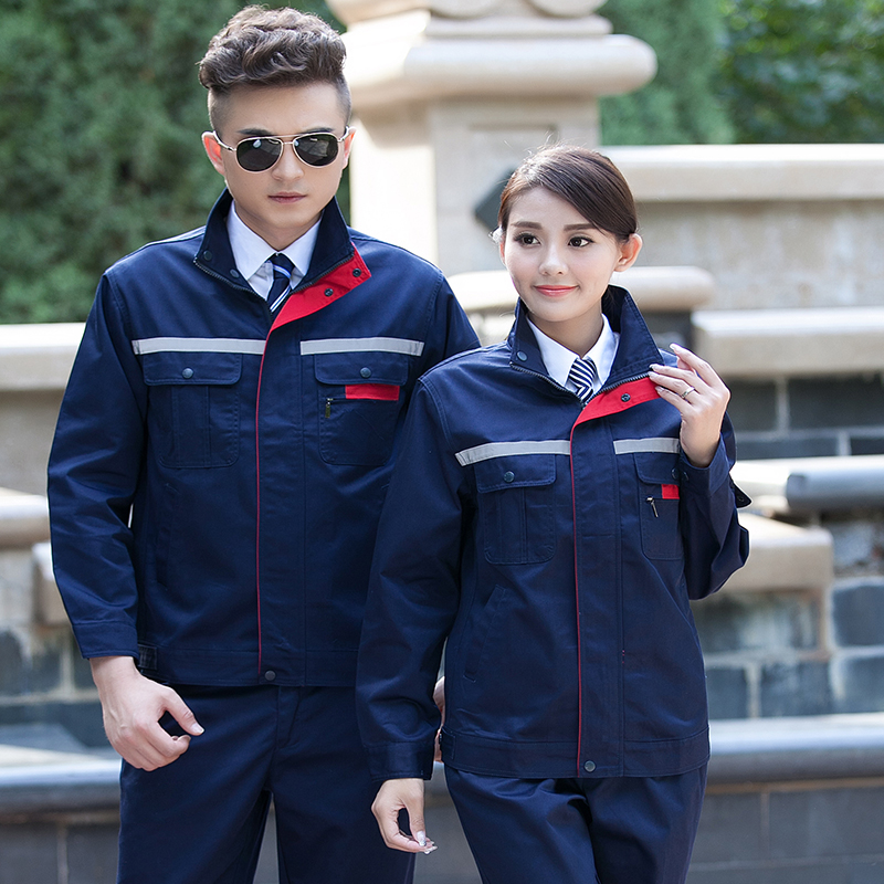 Long sleeve coverall suit pure cotton wear-resisting spring and autumn workshop Automobile Service coverall jacket customized work clothes Labor uniformsin the Men's clothing, Set , Tooling uniform category - from Buy2taobao.com to provide professional Taobao agent buy service
