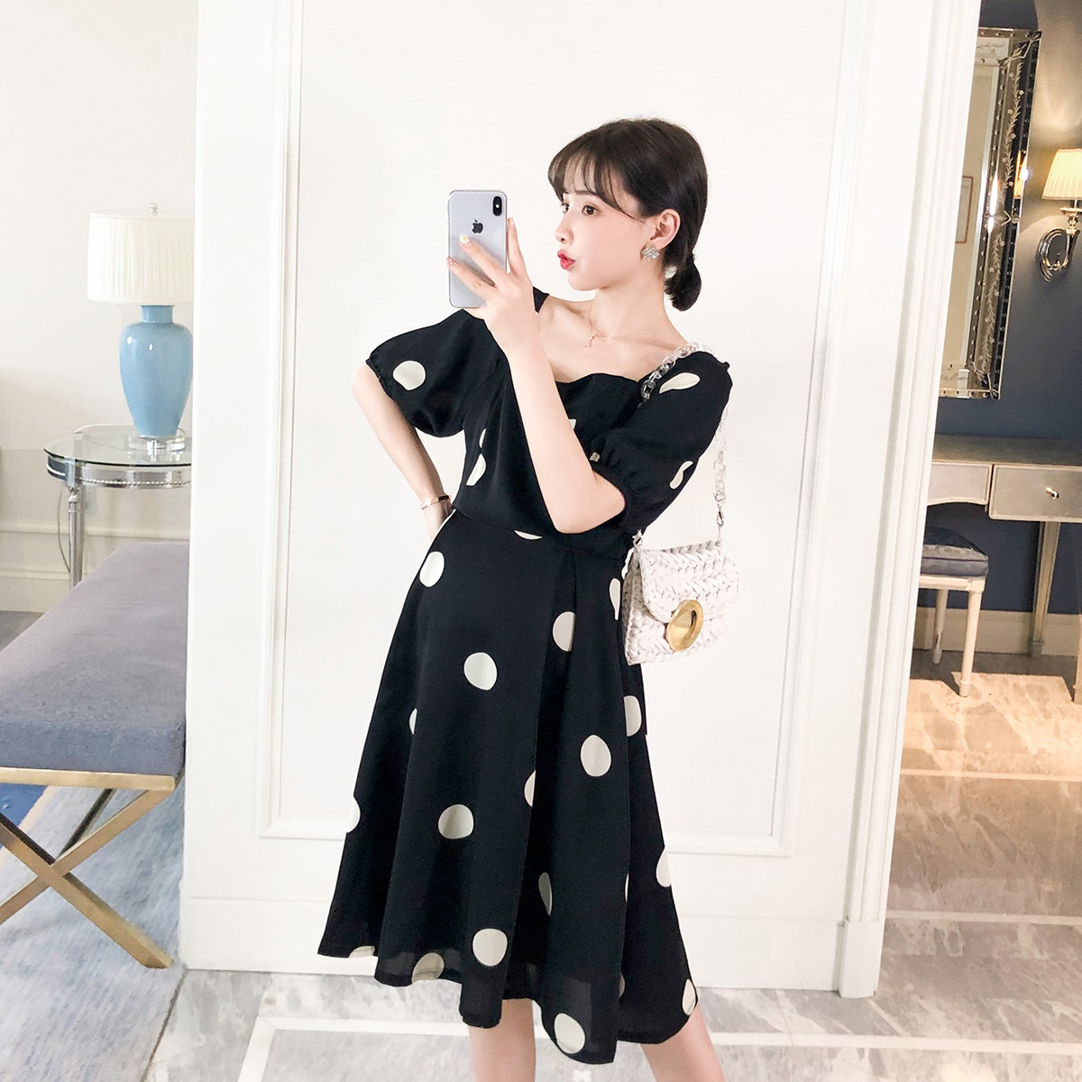 maternity dress 2019 Summer wear new pattern Chao Ma Wave Word collar Chiffon Dress summer skirt summerin the Maternity/Maternal supplies/Nutrition , Maternity , Dress category - from Buy2taobao.com to provide professional Taobao agent buy service