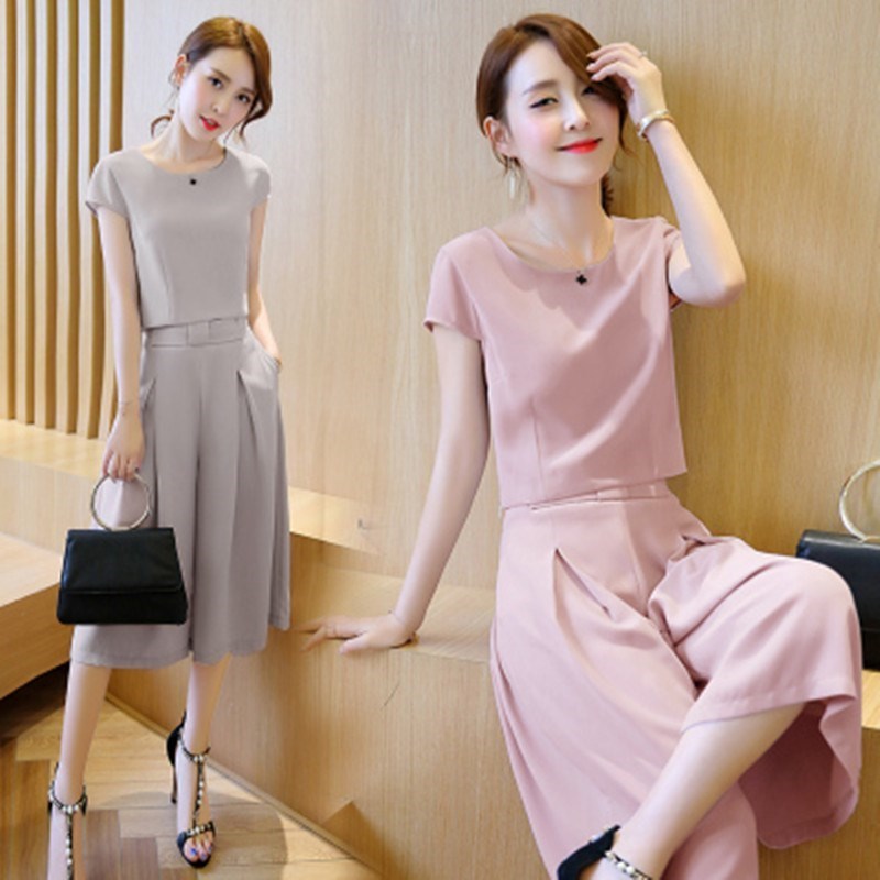 temperament Wide leg pants suit 2018 summer Women's wear fashion temperament Show thin Workers clothes Officein the Women's clothing/Boutique , Large size women category - from Buy2taobao.com to provide professional Taobao agent buy service