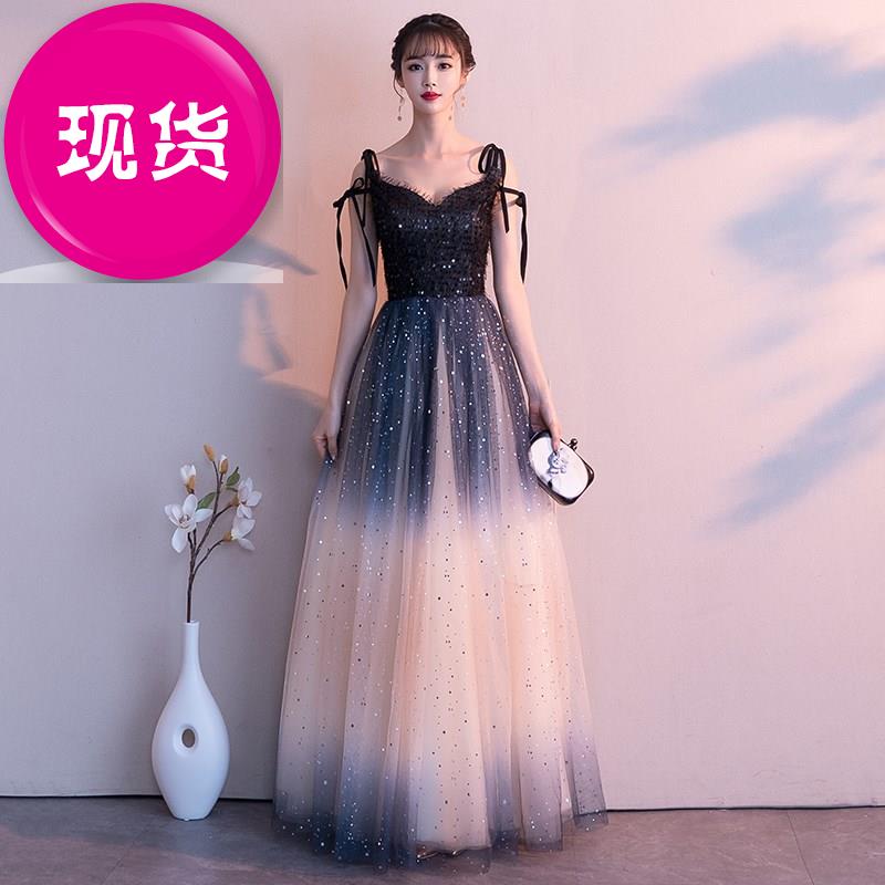 黑色晚礼服女g长款抹胸蓬蓬裙晚礼服女2018新款公司年会纱裙星空在类目 女装/女士精品, 婚纱/旗袍/礼服, 礼服/晚装中 - 来自Buy2taobao.com提供专业的淘宝代购服务