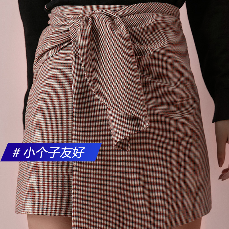 simplepieces短裙秋冬女2019新款格子一步a字裙心机裙子设计感|msdalam kategori Butik wanita / wanita, skirt - dari Buy2taobao.com untuk memberikan perkhidmatan ejen Taobao profesional membeli