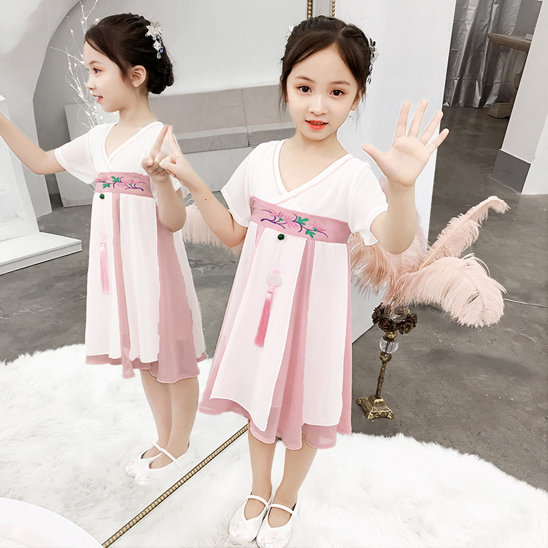 girl Hanfu Summer wear 2019 new pattern children Dress summer ancient costume Ultra cents Big boy Chinese style 12-15 yearin the Children/Baby/Family fitted , Children's Robes/Costume/National costume , Costume category - from Buy2taobao.com to provide professional Taobao agent buy service