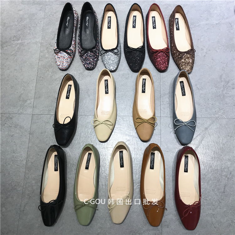 方头浅口单鞋女平底鞋平跟芭蕾舞奶奶鞋开车百搭韩版2019新款春秋|ruв категории Женская обувь, низкий чистка - от Buy2taobao.com для оказания профессиональной услуги покупки агента Taobao