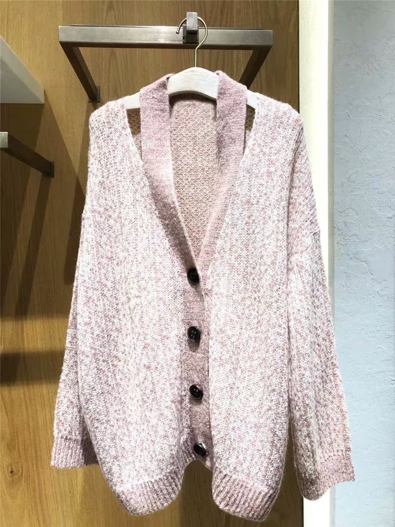 2019 Spring New products Cardigan Easy Hollow V-neck knitting Show thin Mohair coat Versatile leisure time Sweetin the Women's clothing/Boutique , Sweaters category - from Buy2taobao.com to provide professional Taobao agent buy service
