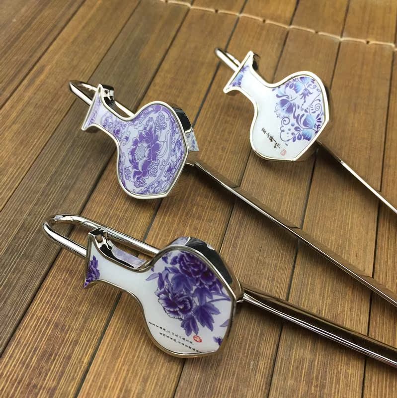 包邮青花瓷书签 创意古典金属书签 中国风外事出国礼品教师节礼物在类目 特色手工艺, 地区民间特色手工艺, 其他中 - 来自Buy2taobao.com提供专业的淘宝代购服务