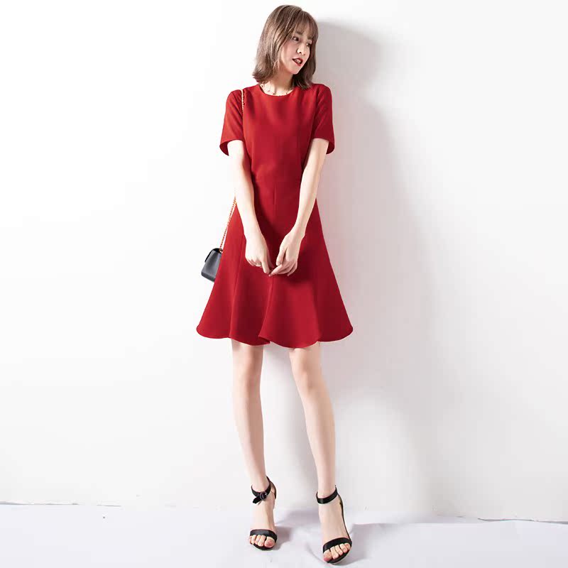 温柔气质鱼尾小礼服短款结婚订婚回门敬酒服晚宴聚会连衣裙红色女|ruв категории Женская одежда, Cвадебные платья, платье/вечернее платье - от Buy2taobao.com для оказания профессиональной услуги покупки агента Taobao