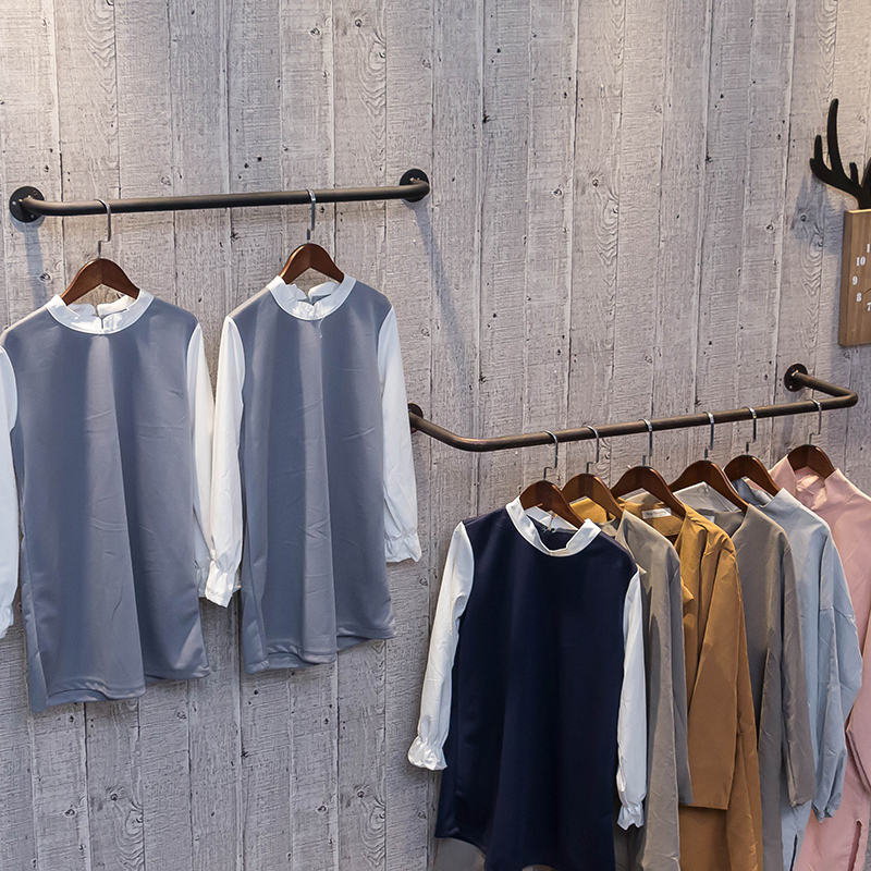 铁艺衣架杆服装店男女衣服上墙展示架正侧挂衣服架子烤漆壁挂衣架|ruв категории коммерческий/офисная мебель, магазин одежды, мебели, одежда для отображения - от Buy2taobao.com для оказания профессиональной услуги покупки агента Taobao