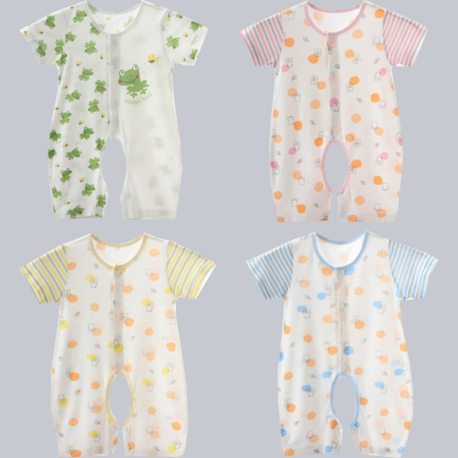 baby one-piece garment Thin section Newborn clothes baby pajamas pure cotton Short sleeved Romper Newborn Infants Summer wearin the Children/Baby/Family fitted , Jumpsuit/Climbing clothes/Romper category - from Buy2taobao.com to provide professional Taobao agent buy service