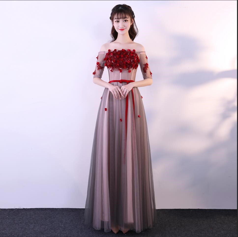 特大码晚礼服裙斤公司年会主持人晚礼服新娘敬酒服遮肉显瘦伴娘服在类目 女装/女士精品, 婚纱/旗袍/礼服, 礼服/晚装中 - 来自Buy2taobao.com提供专业的淘宝代购服务