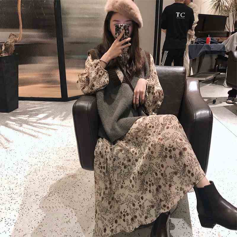 Easy suit Fat women Suit skirt Large Cover the belly Dress Fat sister spring clothes Show thin 2019 new patternin the Women's clothing/Boutique , Large size women category - from Buy2taobao.com to provide professional Taobao agent buy service
