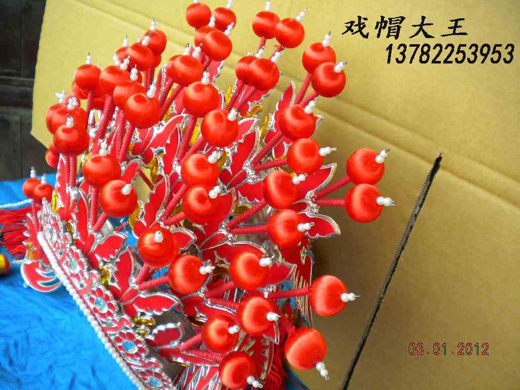 Opera headdress bright red phoenix coronet bride Chinese style wedding Coronet shawl Butterfly Museum Traditional opera Theatre propin the Women's clothing/Boutique , Costume/National costume/Stage costumes , National costume/Costumes category - from Buy2taobao.com to provide professional Taobao agent buy service