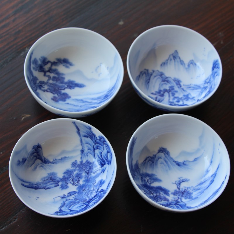 笑知雲 手绘青花 景德镇茶具陶瓷瓷器单杯茶杯普洱杯茶器套装套组在类目 餐饮具, 茶具, 茶杯中 - 来自Buy2taobao.com提供专业的淘宝代购服务