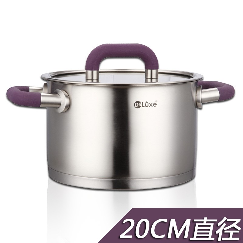 Deluxe304不锈钢锅具加厚家用燃气电陶炉不锈钢锅煮锅双耳大汤锅在类目 厨房/烹饪用具, 烹饪用具, 锅具/煲/烧水壶, 汤锅中 - 来自Buy2taobao.com提供专业的淘宝代购服务