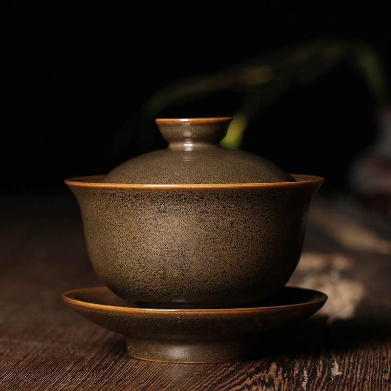 龙泉青瓷三才盖碗茶杯大号陶瓷功夫茶具手工敬泡茶碗家用汝窑复古在类目 餐饮具, 茶具, 盖碗中 - 来自Buy2taobao.com提供专业的淘宝代购服务