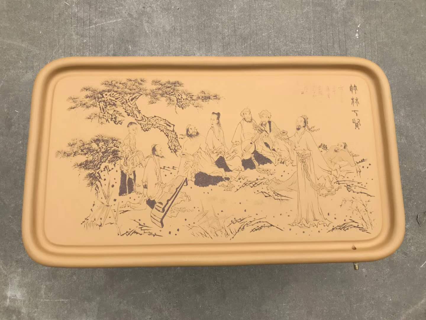 Yixing tea tray Famous person quality goods manual Ore Mud Bamboo Grove long 80CM wide 45CMin the Tableware , Tea set , Tea tray category - from Buy2taobao.com to provide professional Taobao agent buy service