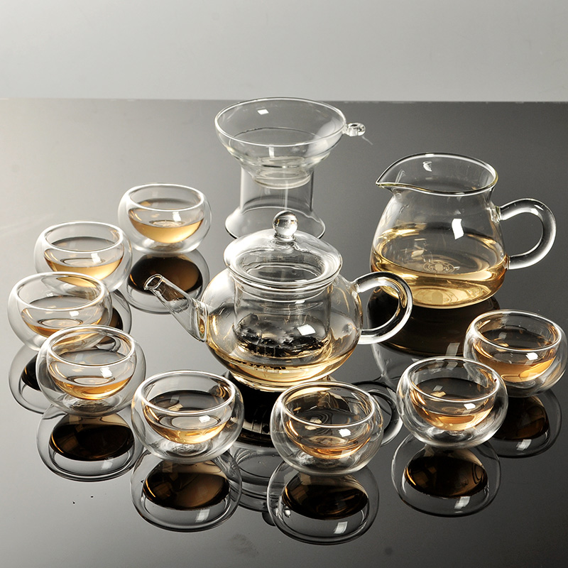 【硼矽玻璃茶具套裝 可明火加熱 破損包賠】蓋碗功夫七件套三才碗在類目 餐飲具, 茶具, 蓋碗中 - 來自Buy2taobao.com提供專業的淘寶代購服務
