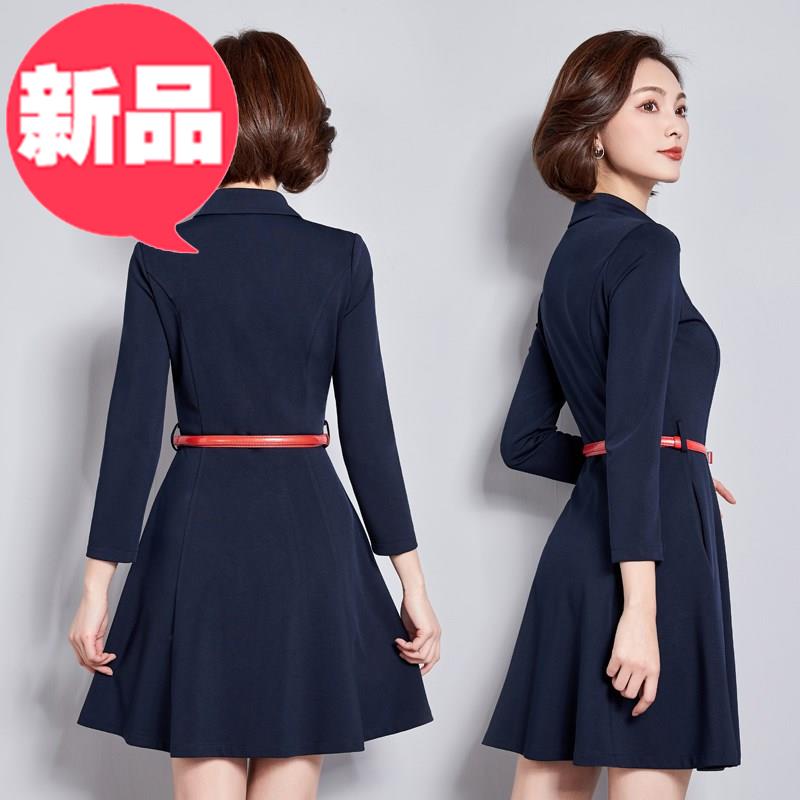2019春装新款v女装通勤连衣裙修身职业气质裙大码长袖大摆裙|ruв категории Женская одежда, костюм/студенты школьную форму/обмундирования, профессионального женский костюм - от Buy2taobao.com для оказания профессиональной услуги покупки агента Taobao