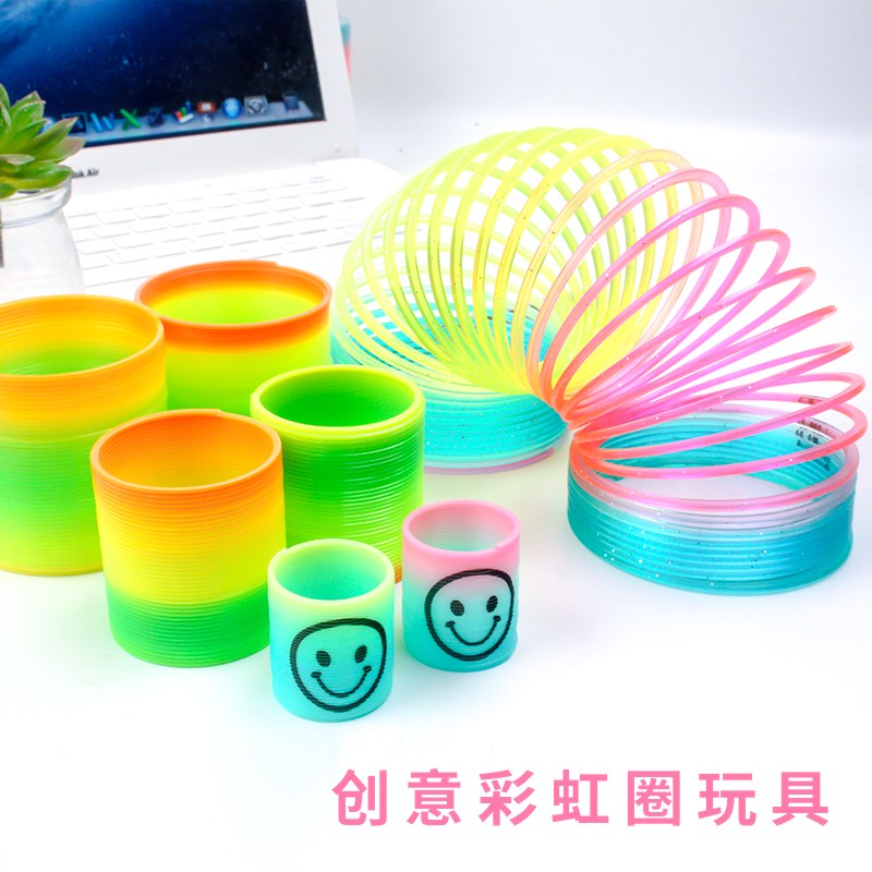 Colorful Spring Rainbow Circle children Puzzle Toys Colorful Telescoping power chain Magic Circle kindergarten Little giftin the Toy/Childs/Puzzle/Building block/Model , Beads/Jigsaw/Pair/Disassembly/Beat Toy , Piles circle/Telescoping Toys category - from Buy2taobao.com to provide professional Taobao agent buy service