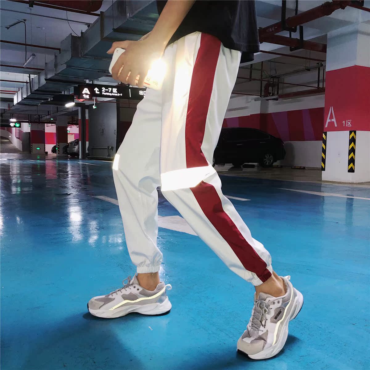Harajuku wind Hip hop Casual pants Korean Edition Easy motion Ninth pants Trend Ankle banded pants Thin section lovers trousersin the Men's clothing, Casual pants category - from Buy2taobao.com to provide professional Taobao agent buy service