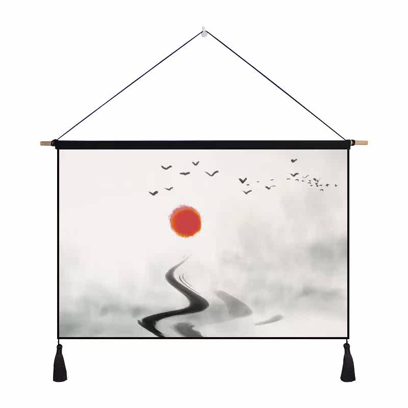 中式简约挂画电视机沙发背景墙壁挂毯中国风客厅装饰布艺棉麻壁毯在类目 居家布艺, 挂毯/壁毯中 - 来自Buy2taobao.com提供专业的淘宝代购服务