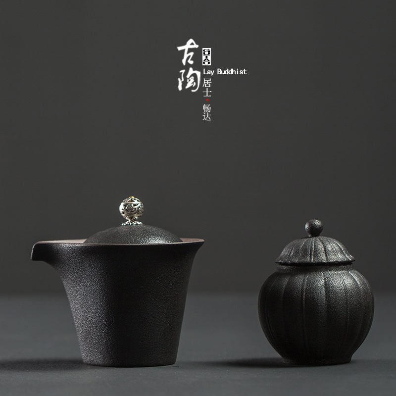 快客杯一壶二杯便携旅行茶具2人日式粗陶泡茶器带小茶罐茶具套装|msdalam kategori pinggan mangkuk, set teh, Kung Fu teh - dari Buy2taobao.com untuk memberikan perkhidmatan ejen Taobao profesional membeli